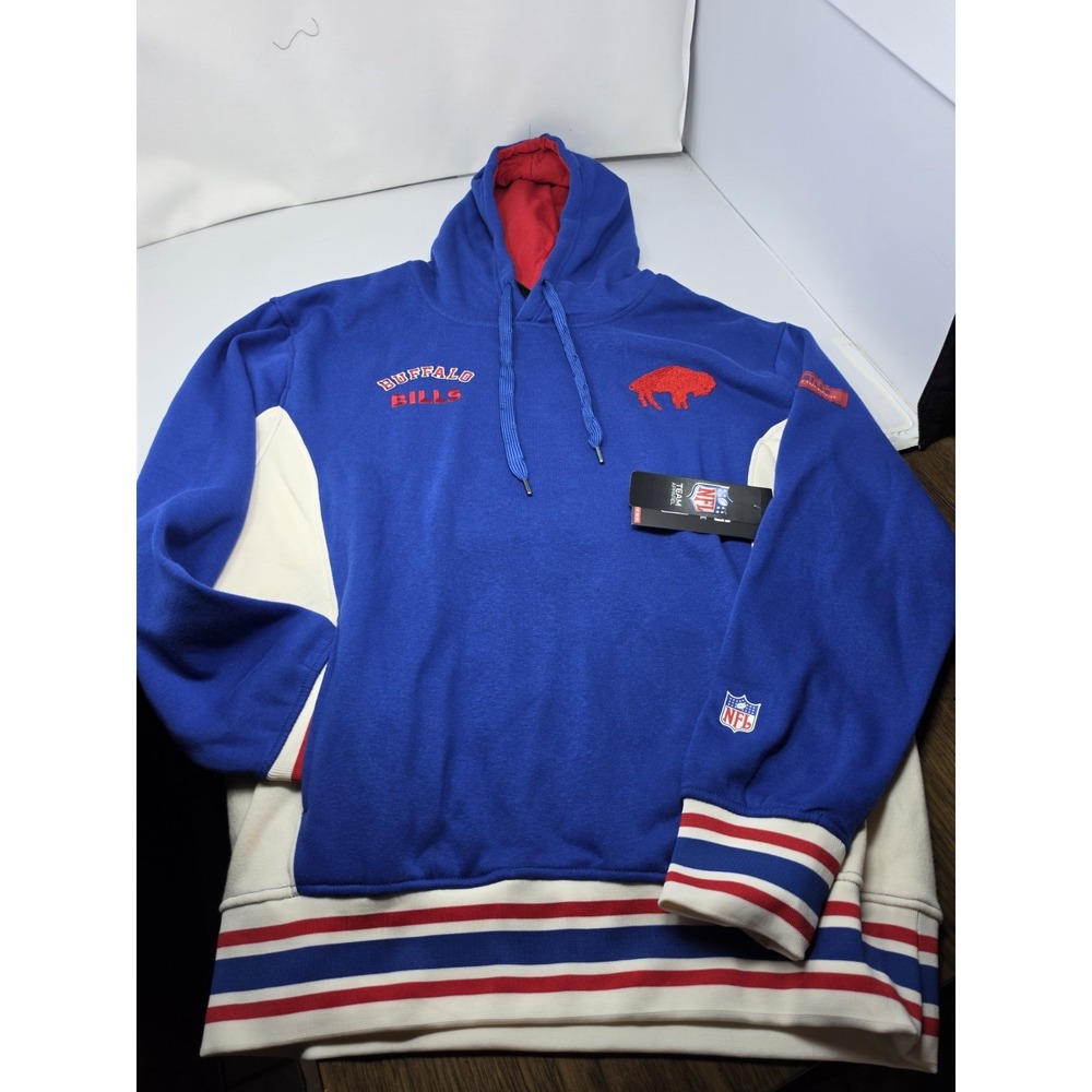 NFL Ultra Game Buffalo Bills Hoodie Mens Sz Medium Blue Fleece Pullover